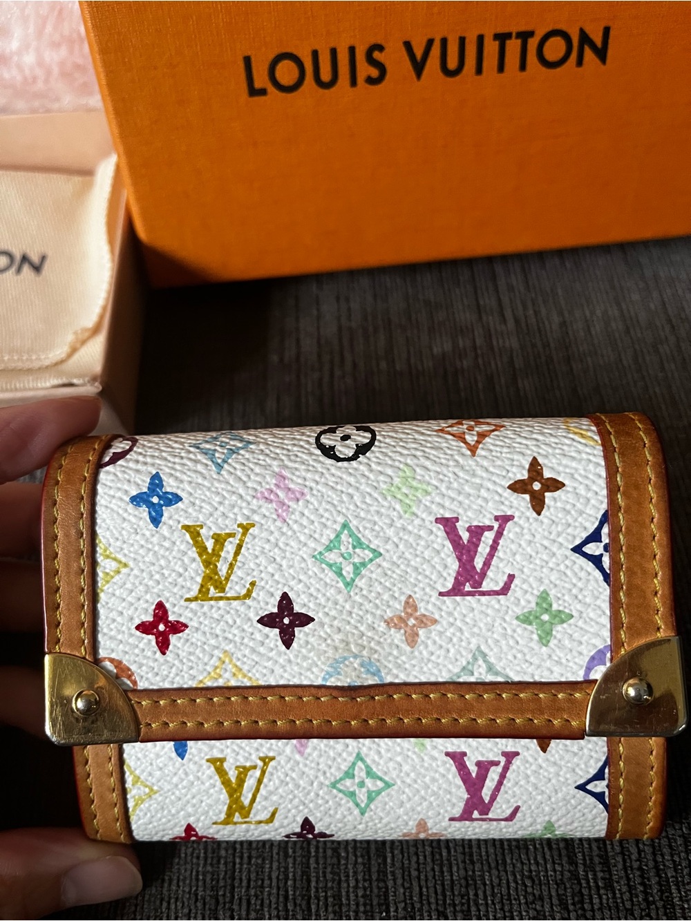 LOUIS VUITTON Multicolor Porte Monnaie Plat card wallet - Picture 2 of 11